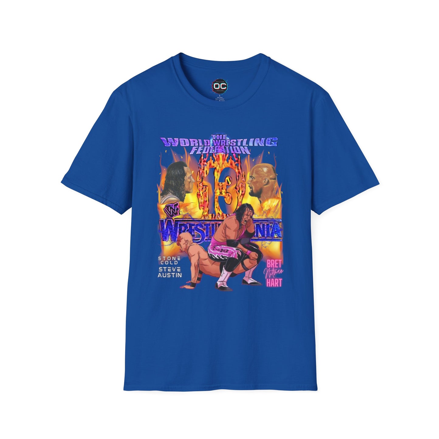 Bret Hart vs Stone Cold Steve Austin 'Mania 13 Animated Battle Tee | Vintage Classic 90s Wrestling