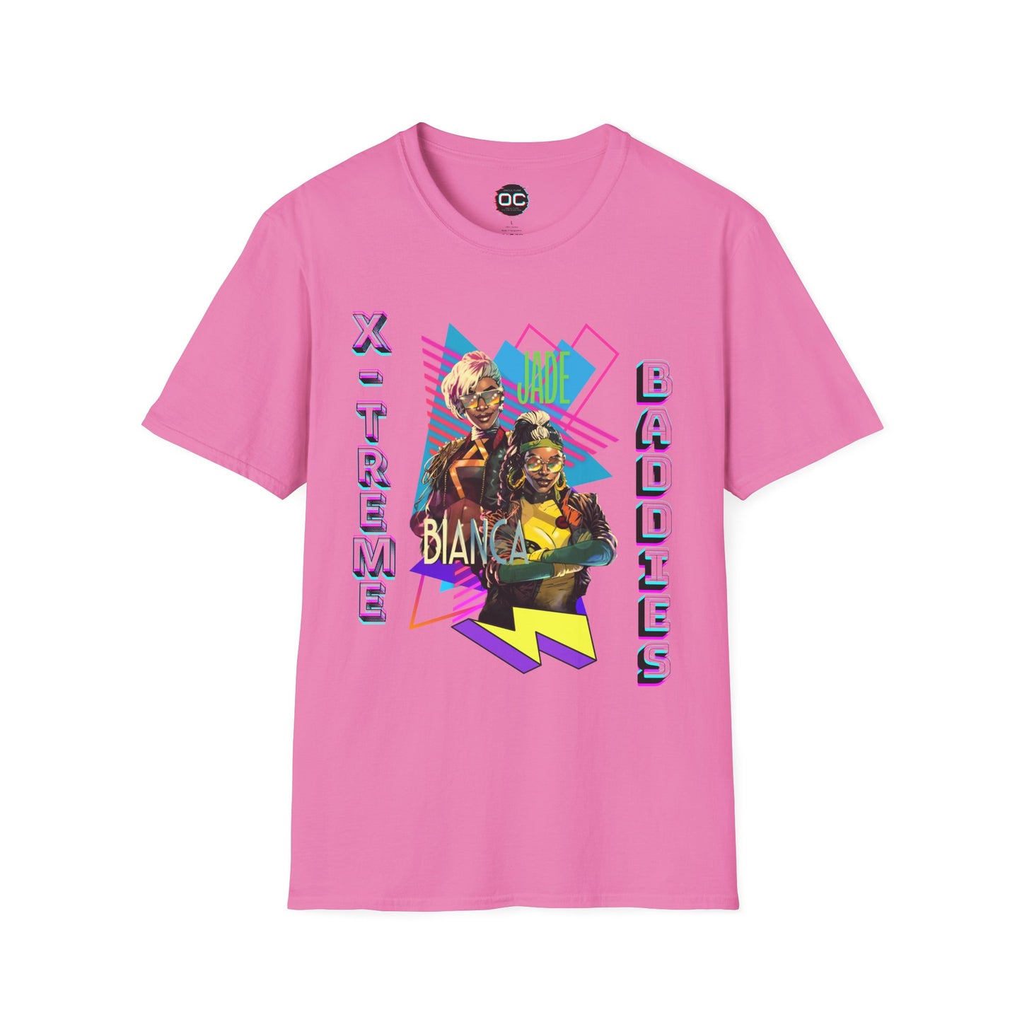 Jade Cargill & Bianca Belair Superhero Tee – 90s Xtreme Baddies Tag Team Tribute