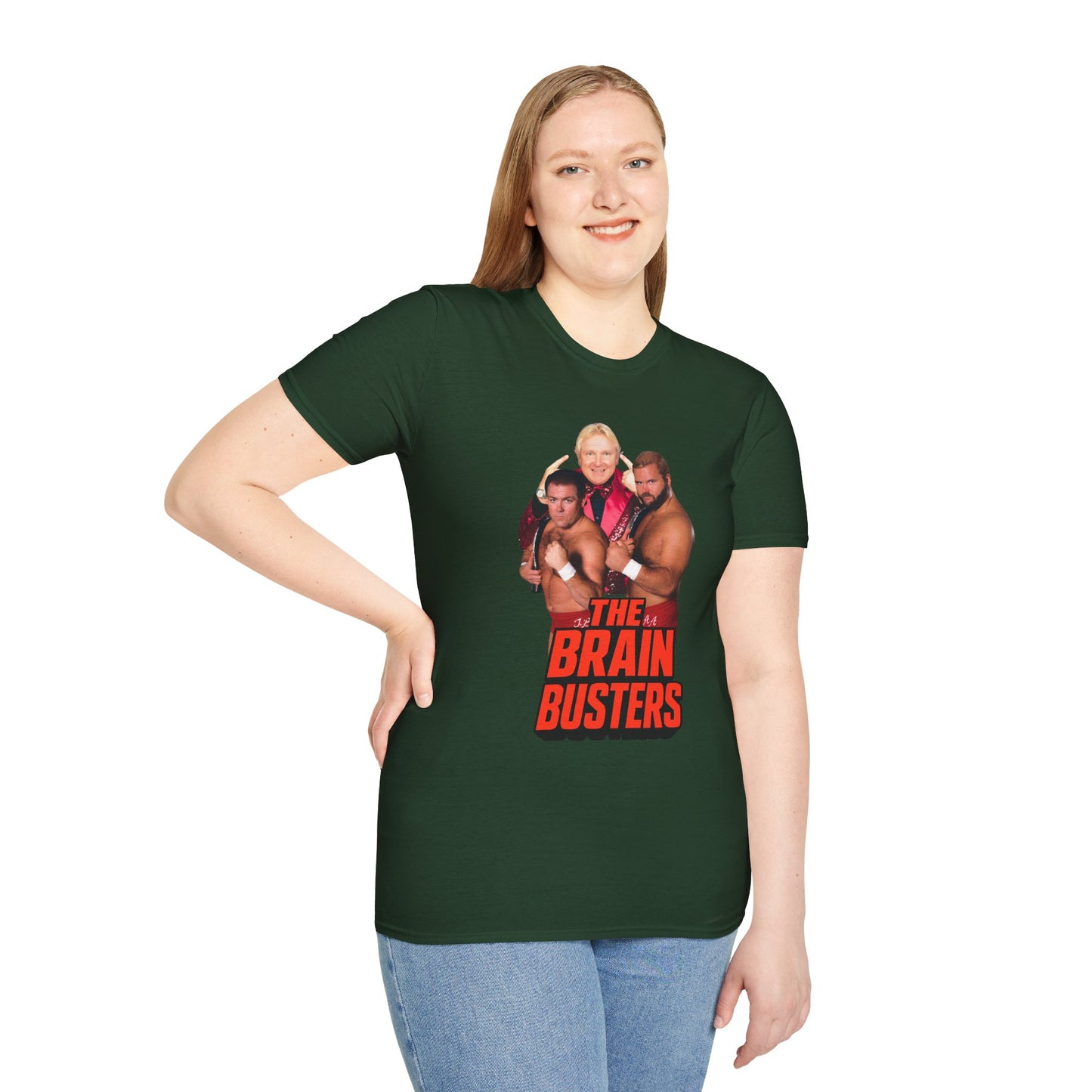 Old School Brain Busters Tee - Arn, Tully, & Bobby Wrestling Shirt by OnCulture