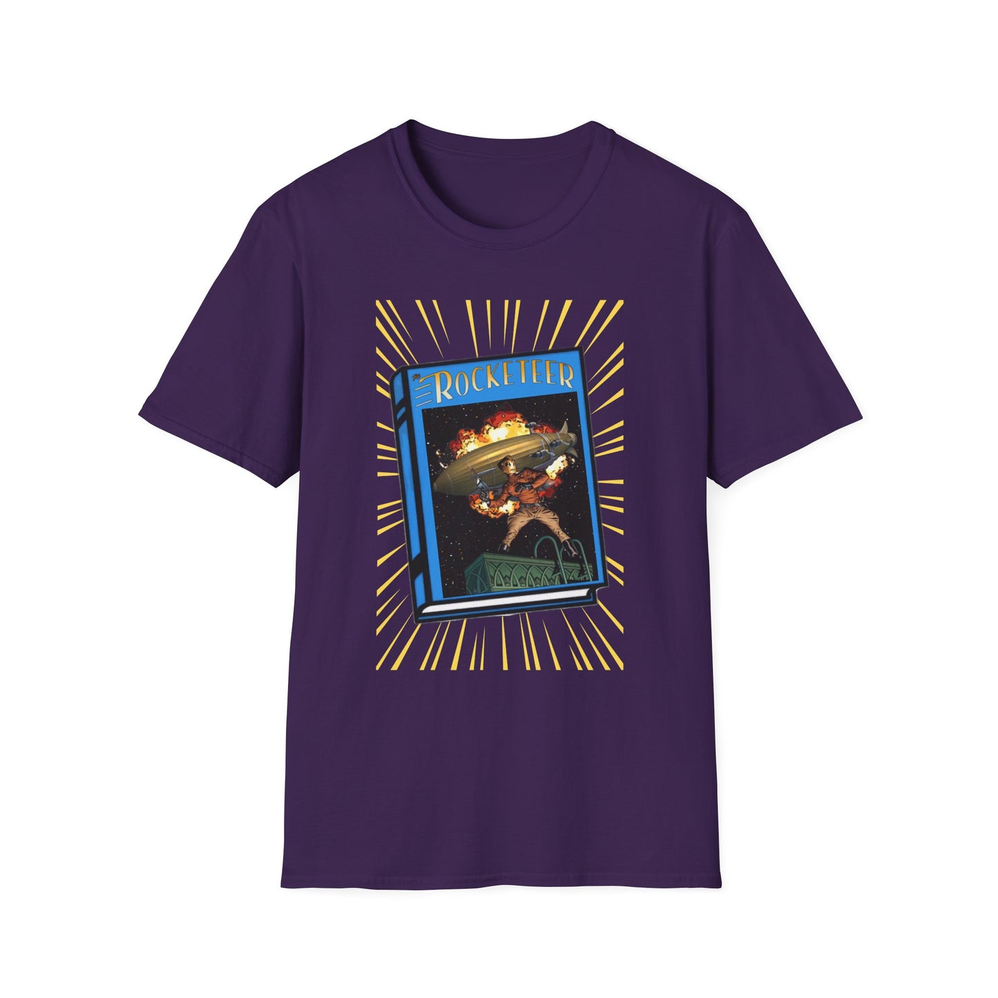 The Rocketeer Tribute Tee – Vintage Book Cover Blast-Off Edition