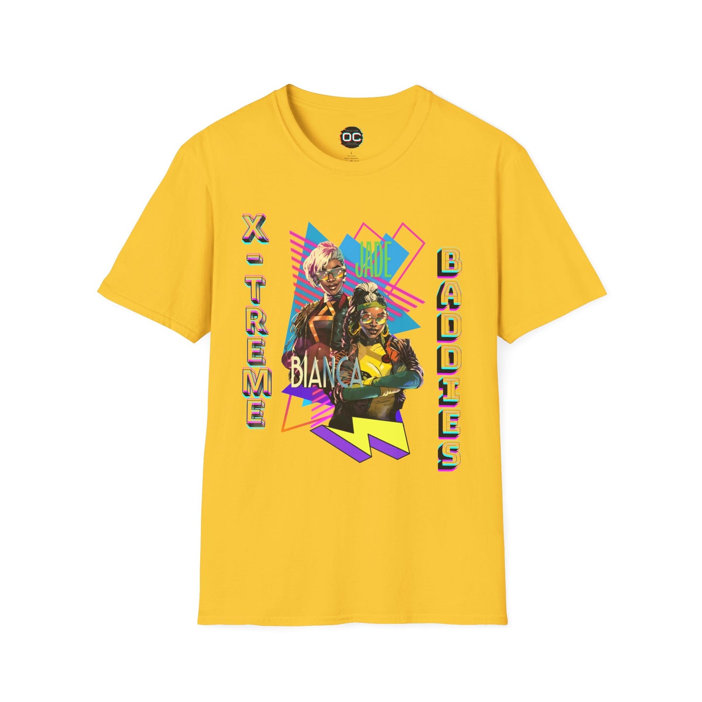 Jade Cargill & Bianca Belair Superhero Tee – 90s Xtreme Baddies Tag Team Tribute