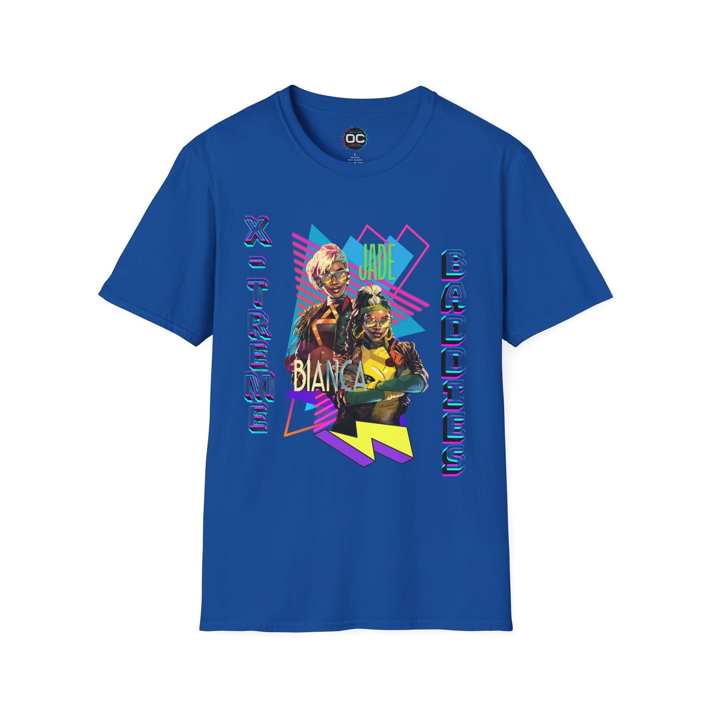 Jade Cargill & Bianca Belair Superhero Tee – 90s Xtreme Baddies Tag Team Tribute