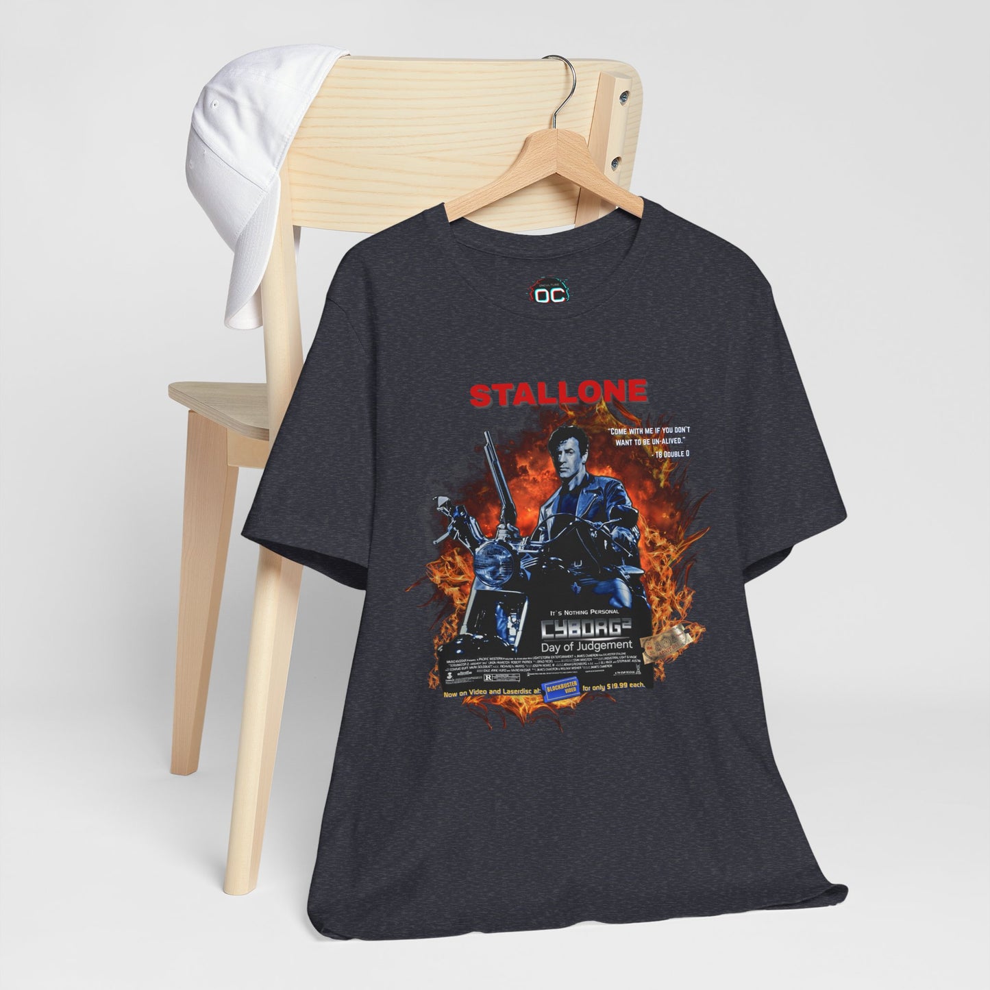 Stallone as The Terminator Tee – “Cyborg 2: Day of Judgement” Spoof Shirt