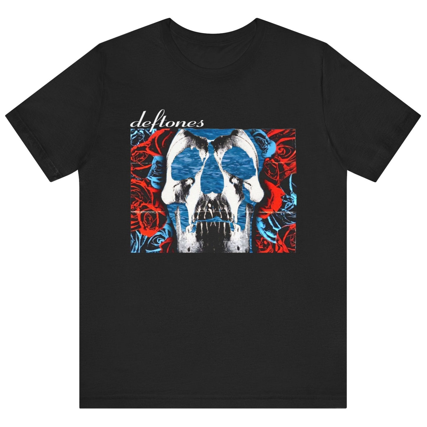 Deftones Self-Titled Tribute T-Shirt β Skull & Roses Floating in Water | Alt-Metal Fan Tee