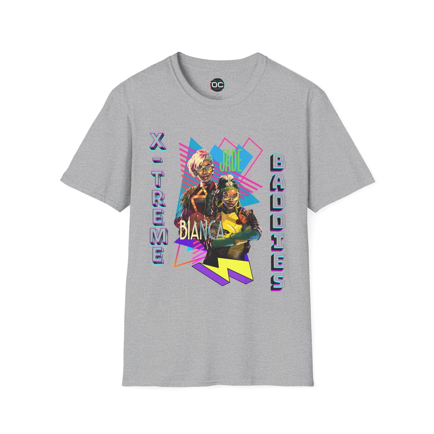 Jade Cargill & Bianca Belair Superhero Tee – 90s Xtreme Baddies Tag Team Tribute