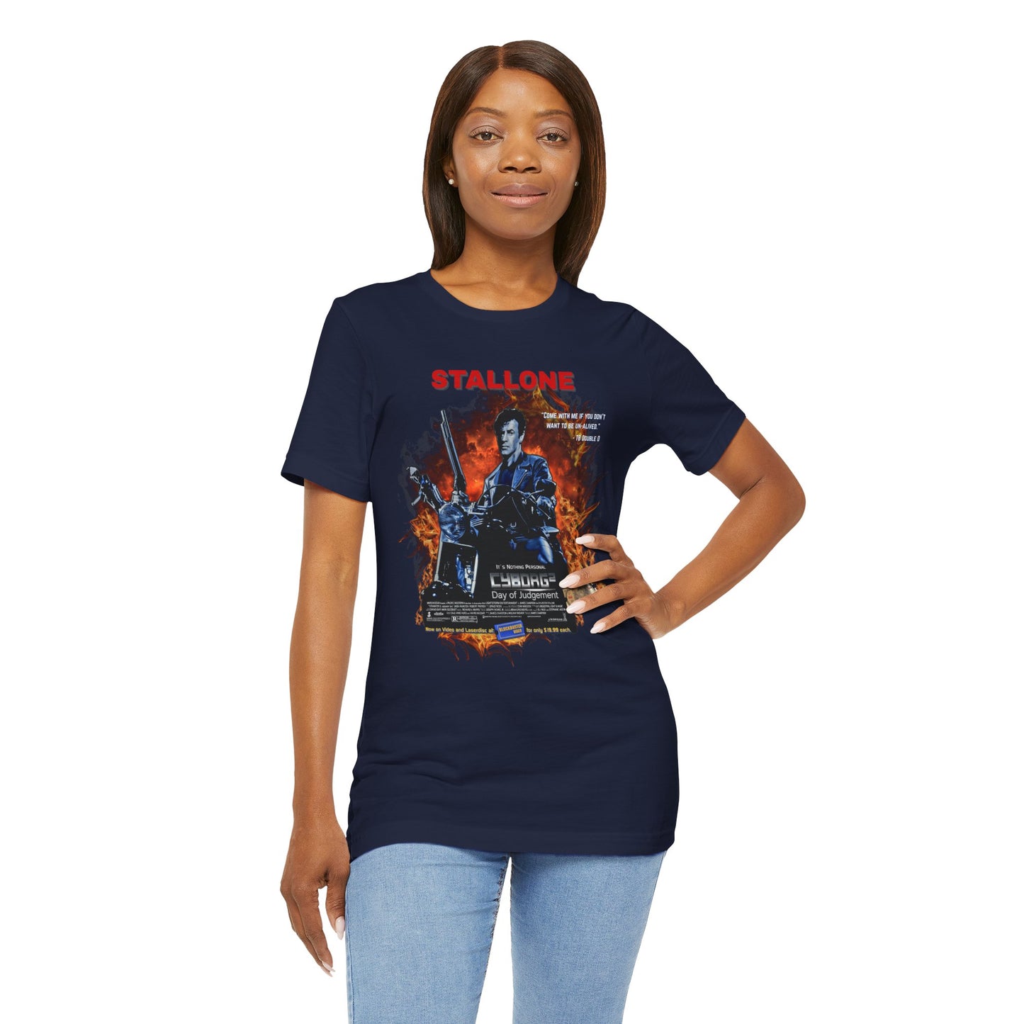 Stallone as The Terminator Tee – “Cyborg 2: Day of Judgement” Spoof Shirt