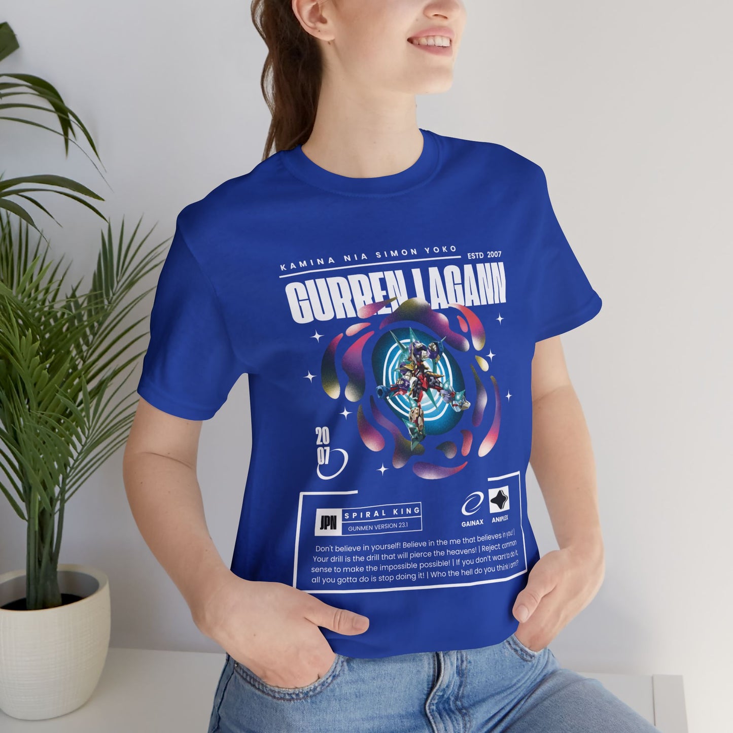 "Gurren Lagann" Anime T-Shirt – Drill Through the Heavens in Style!