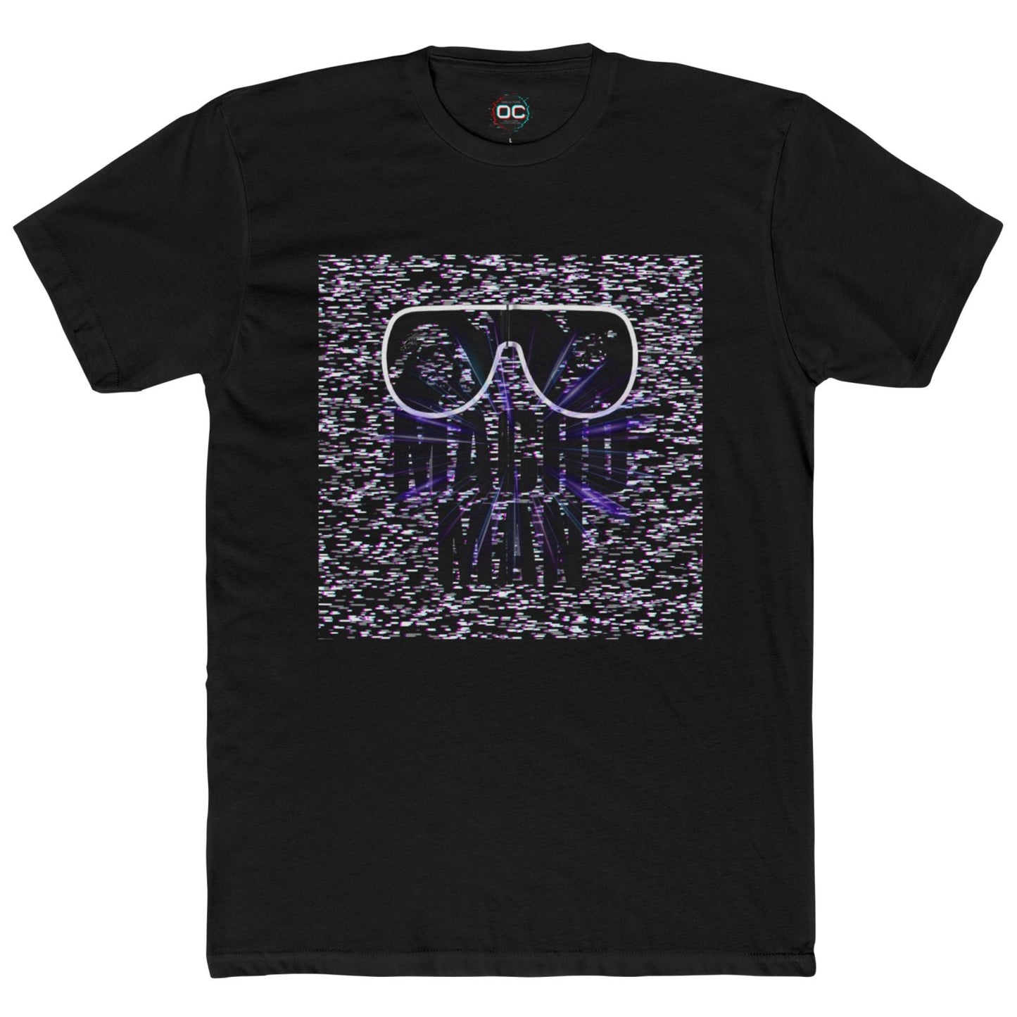 Macho Man Randy Savage Tribute Tee β Retro Glasses Design with TV Fuzz Background