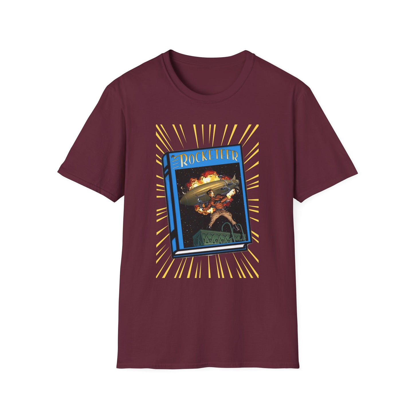 The Rocketeer Tribute Tee – Vintage Book Cover Blast-Off Edition