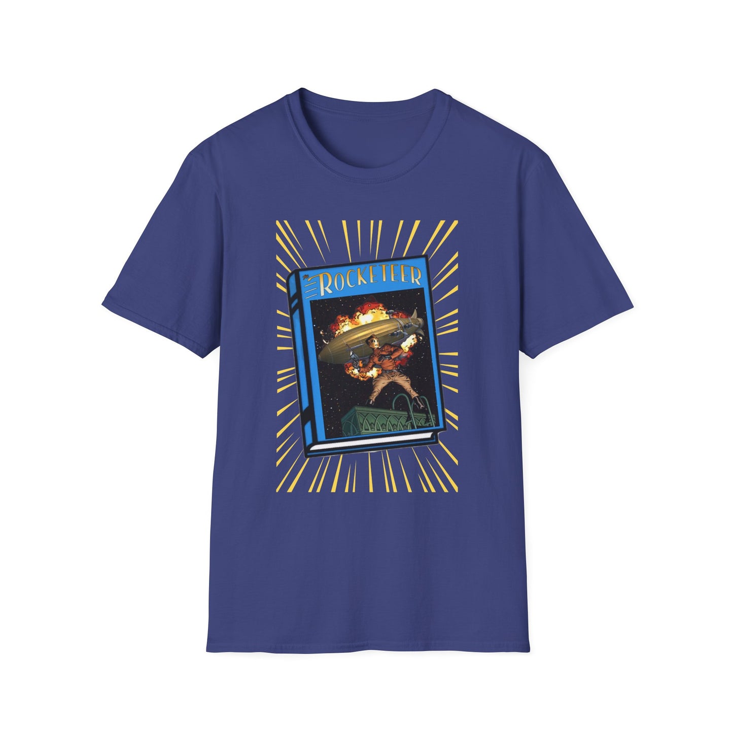 The Rocketeer Tribute Tee – Vintage Book Cover Blast-Off Edition