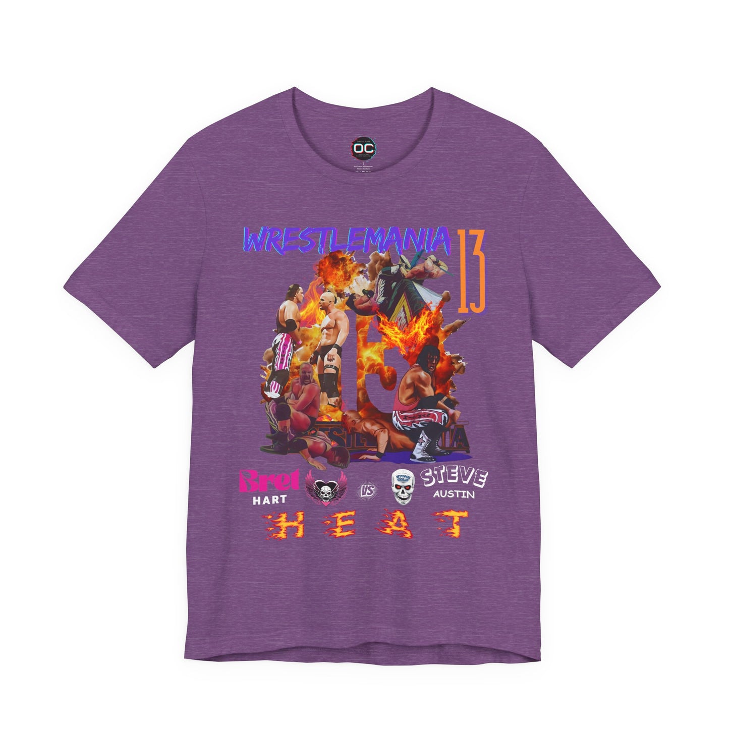 WrestleMania 13 “HEAT” Collage Tee – The Hitman Bret Hart vs. Stone Cold Steve Austin Tribute