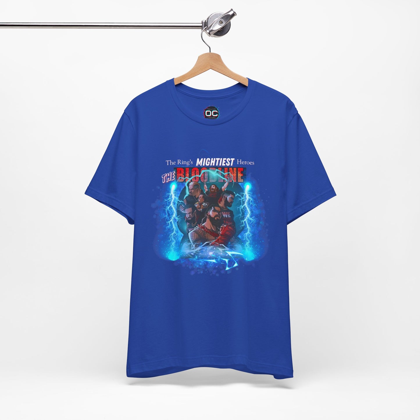 The Bloodline Animated Pro Wrestling Tee | Ring's Mightiest Heroes Shirt | Roman, Sami, Jey, Jimmy, Solo, Paul | Lightning Design