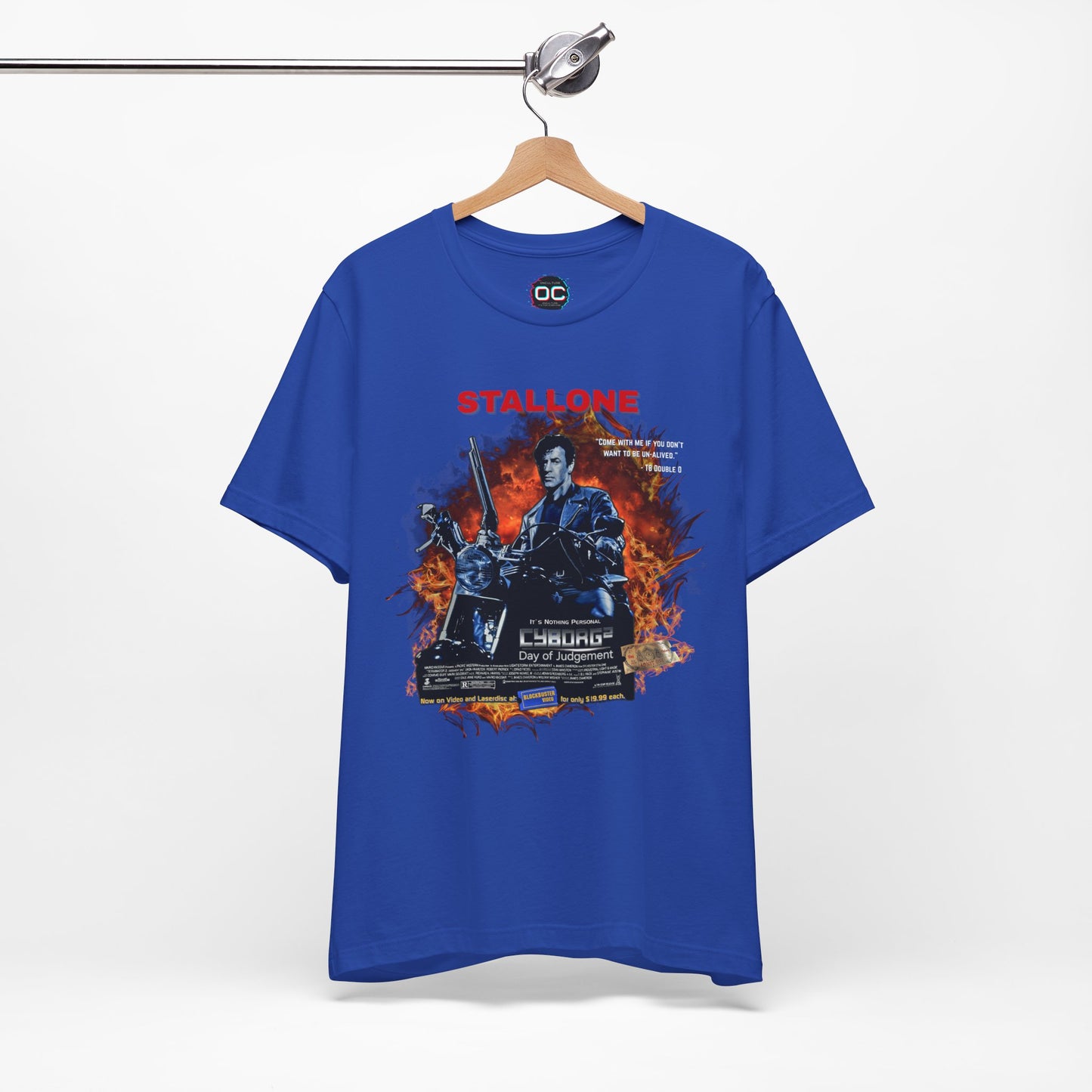 Stallone as The Terminator Tee – “Cyborg 2: Day of Judgement” Spoof Shirt
