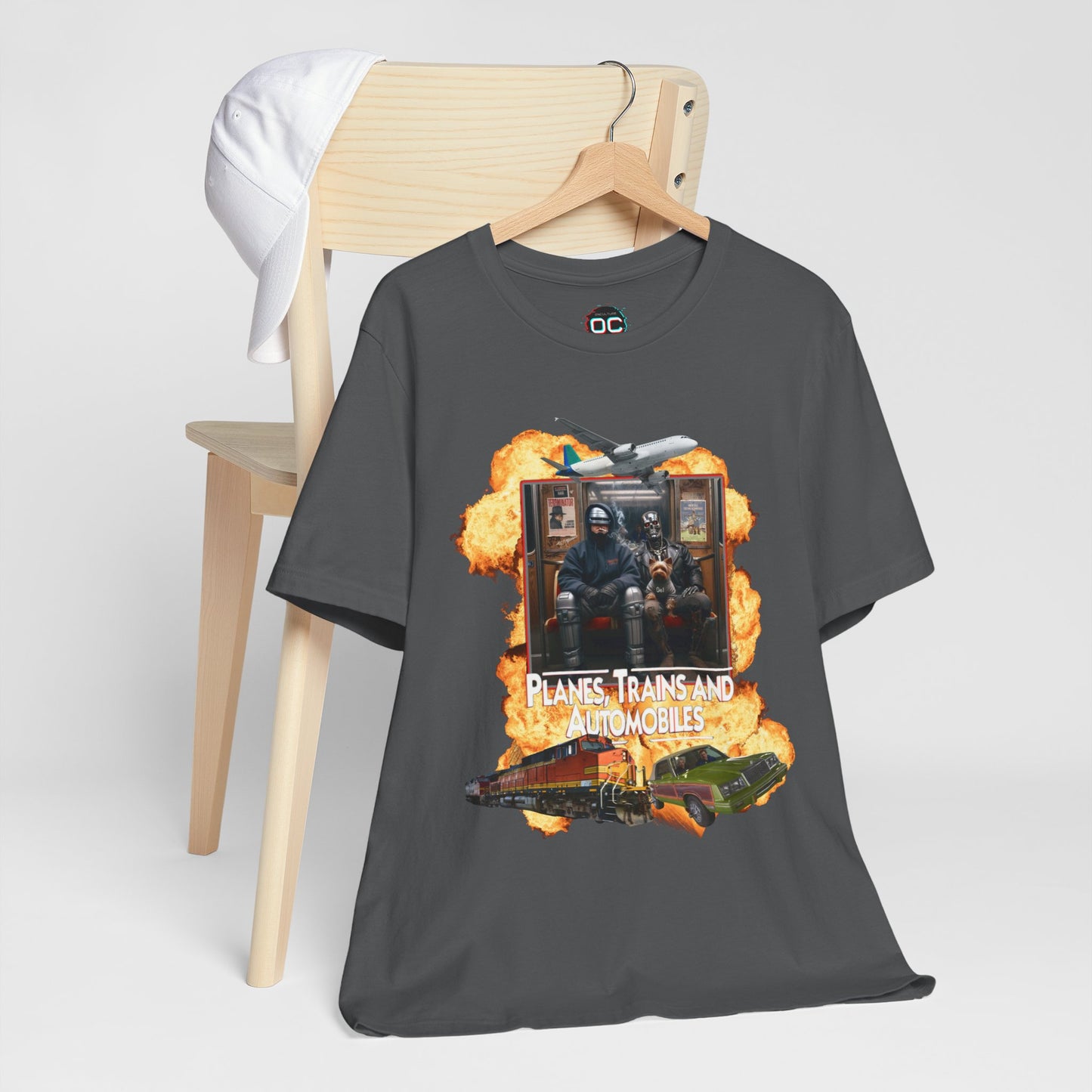 Planes, Trains & Cyborgs Tee – Robocop & Terminator Mashup T-Shirt