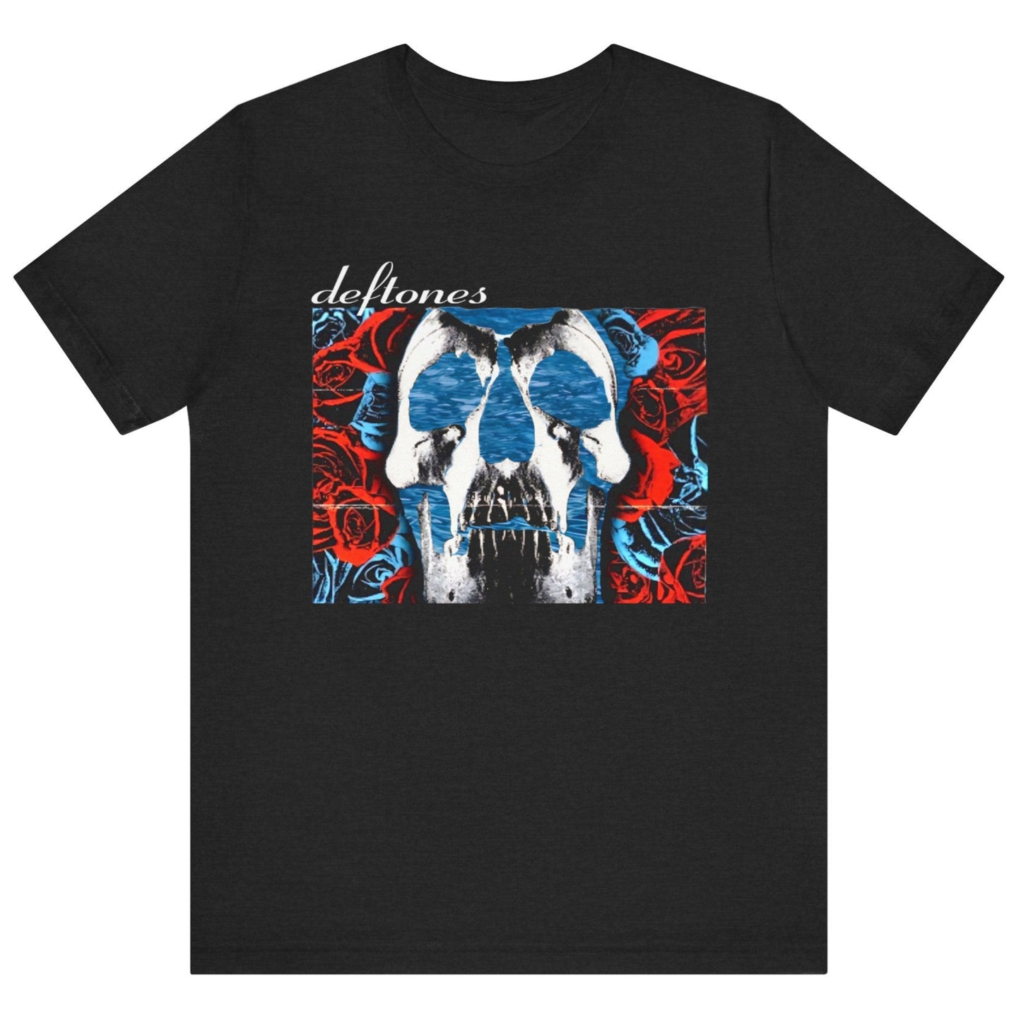 Deftones Self-Titled Tribute T-Shirt β Skull & Roses Floating in Water | Alt-Metal Fan Tee