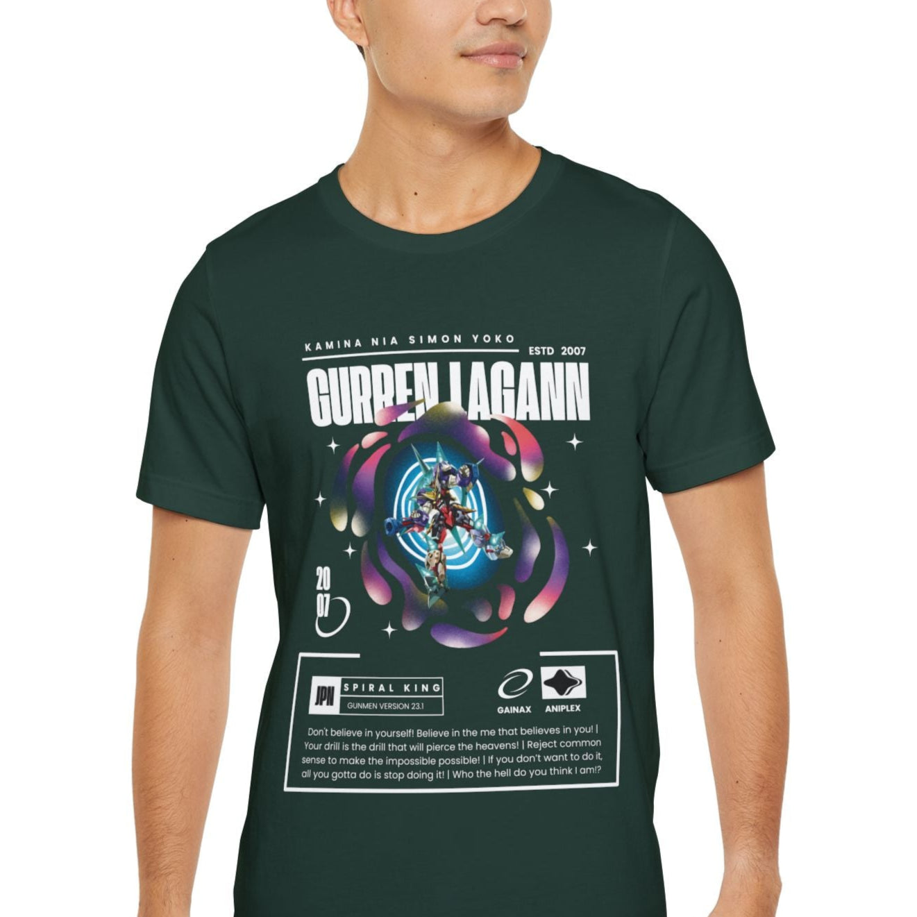 "Gurren Lagann" Anime T-Shirt – Drill Through the Heavens in Style!