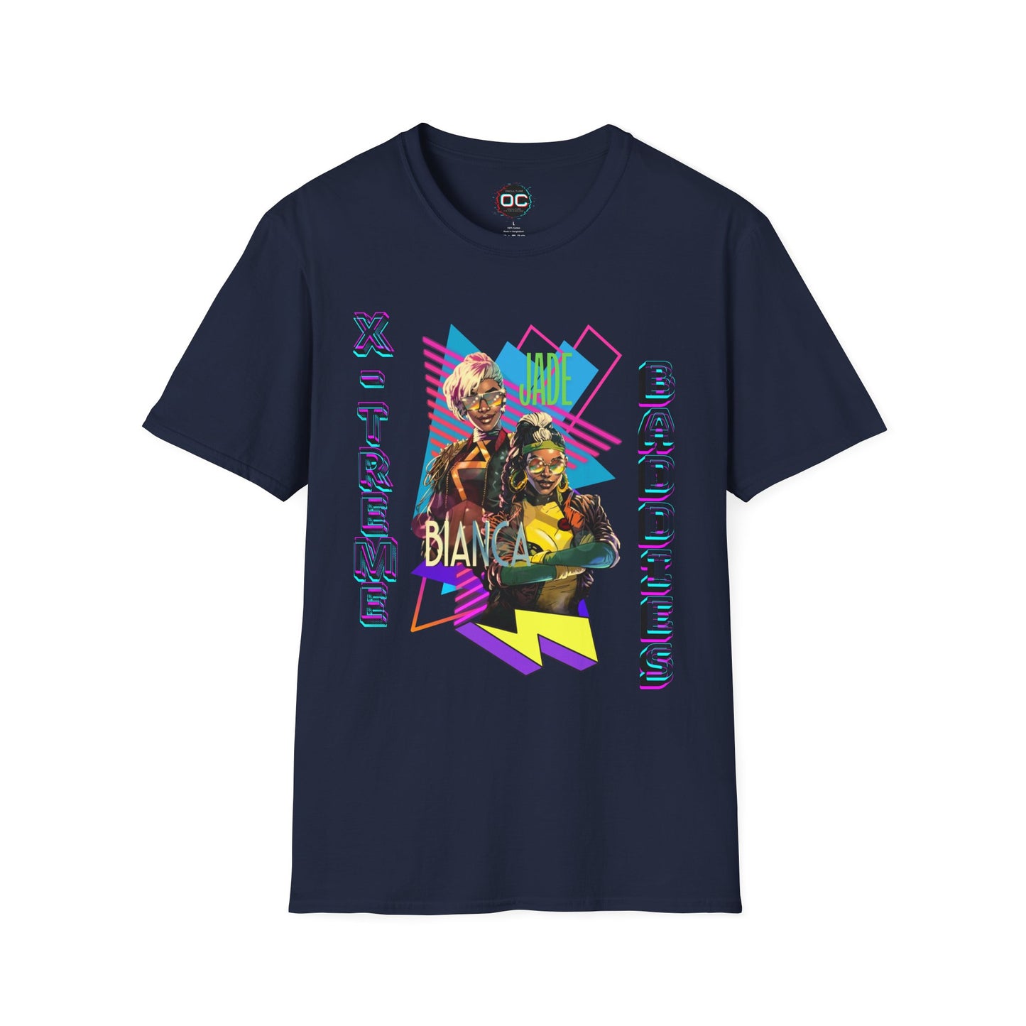 Jade Cargill & Bianca Belair Superhero Tee – 90s Xtreme Baddies Tag Team Tribute