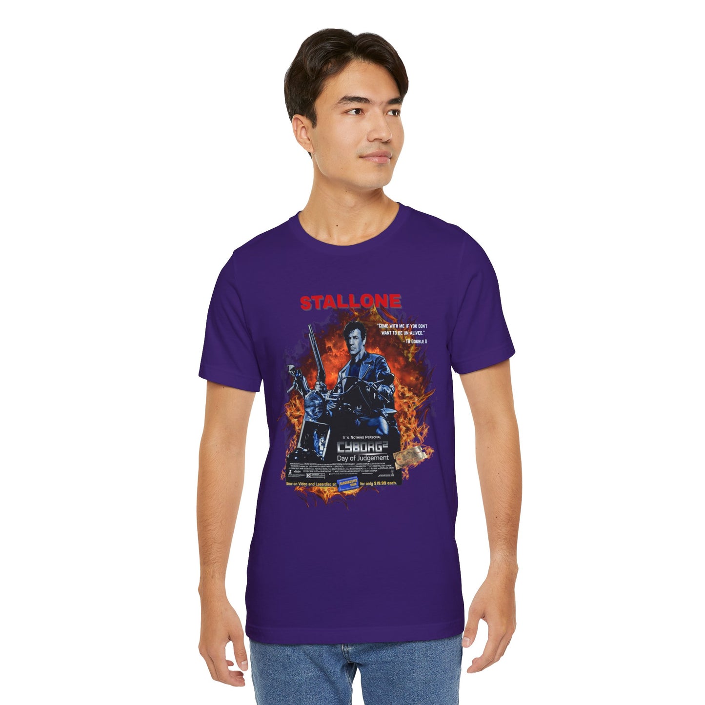 Stallone as The Terminator Tee – “Cyborg 2: Day of Judgement” Spoof Shirt