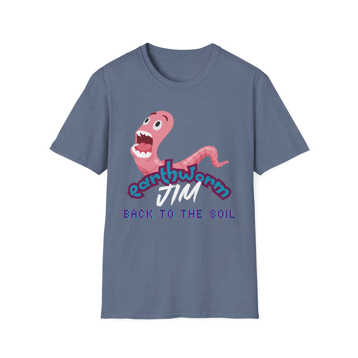 Jim The Earthworm T-Shirt - "Back to the Soil" Funny Video Game Design for Gamers & Fans