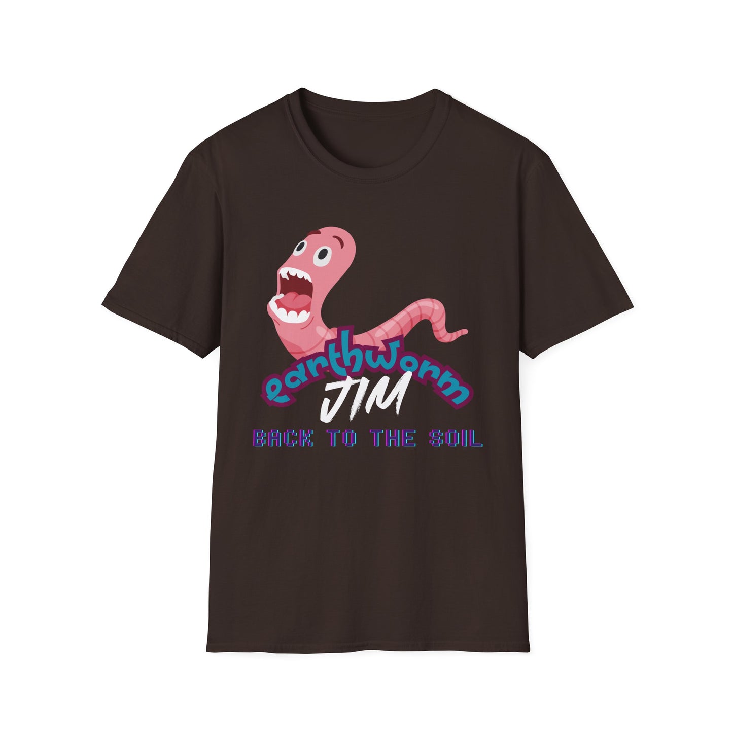 Jim The Earthworm T-Shirt - "Back to the Soil" Funny Video Game Design for Gamers & Fans