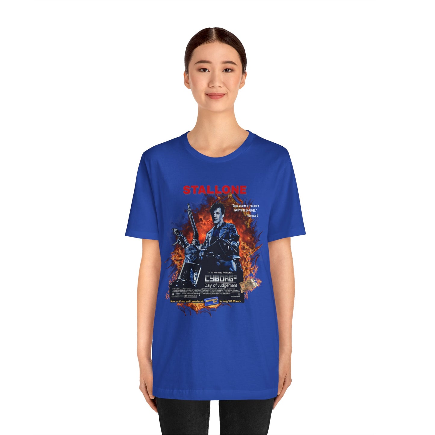 Stallone as The Terminator Tee – “Cyborg 2: Day of Judgement” Spoof Shirt