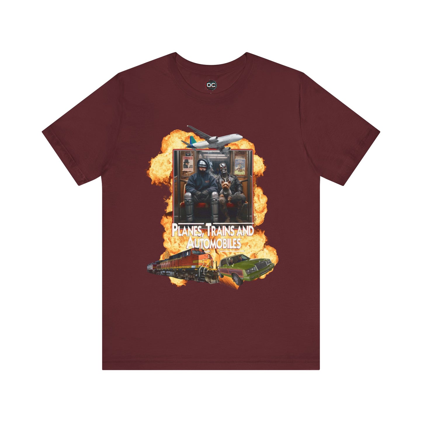 Planes, Trains & Cyborgs Tee – Robocop & Terminator Mashup T-Shirt