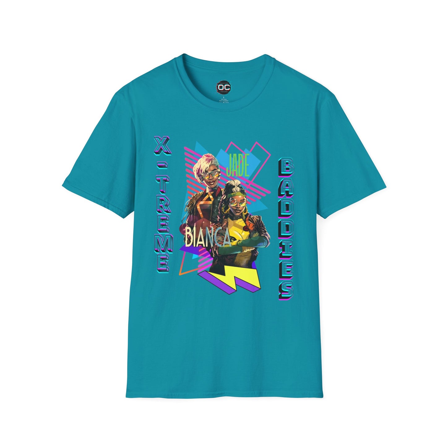 Jade Cargill & Bianca Belair Superhero Tee – 90s Xtreme Baddies Tag Team Tribute