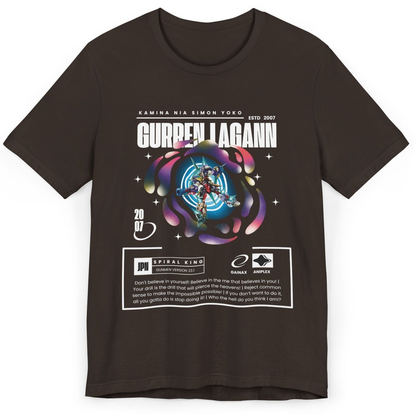 "Gurren Lagann" Anime T-Shirt – Drill Through the Heavens in Style!