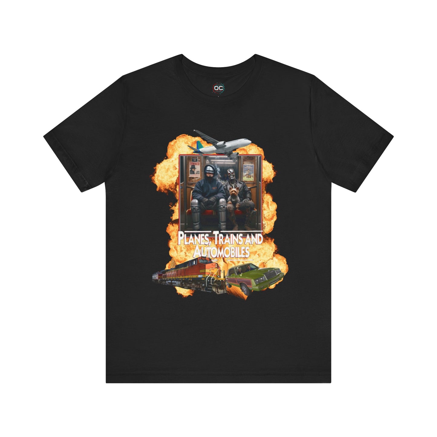 Planes, Trains & Cyborgs Tee – Robocop & Terminator Mashup T-Shirt