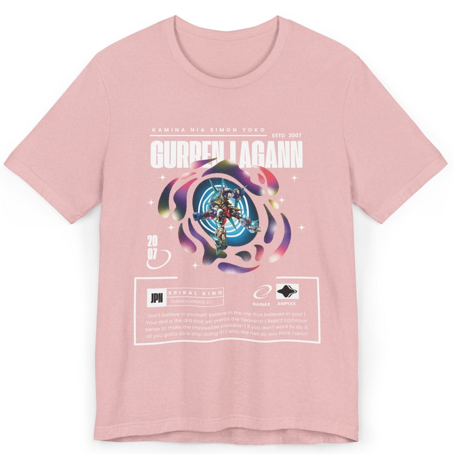 "Gurren Lagann" Anime T-Shirt – Drill Through the Heavens in Style!