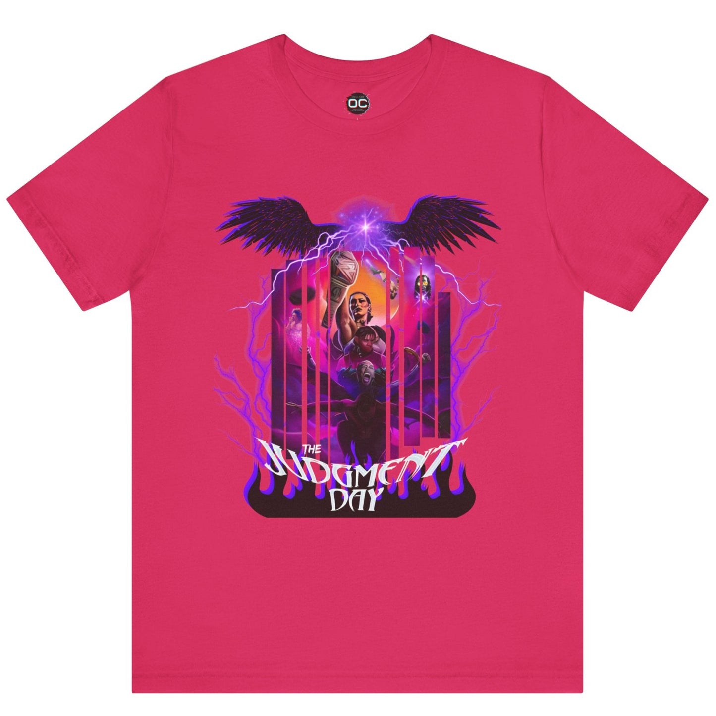 Judgment Day Fantasy Collage Tee – Wrestling Faction in Mythic Form | Rhea Ripley, Finn Bálor, Dominik Mysterio & More