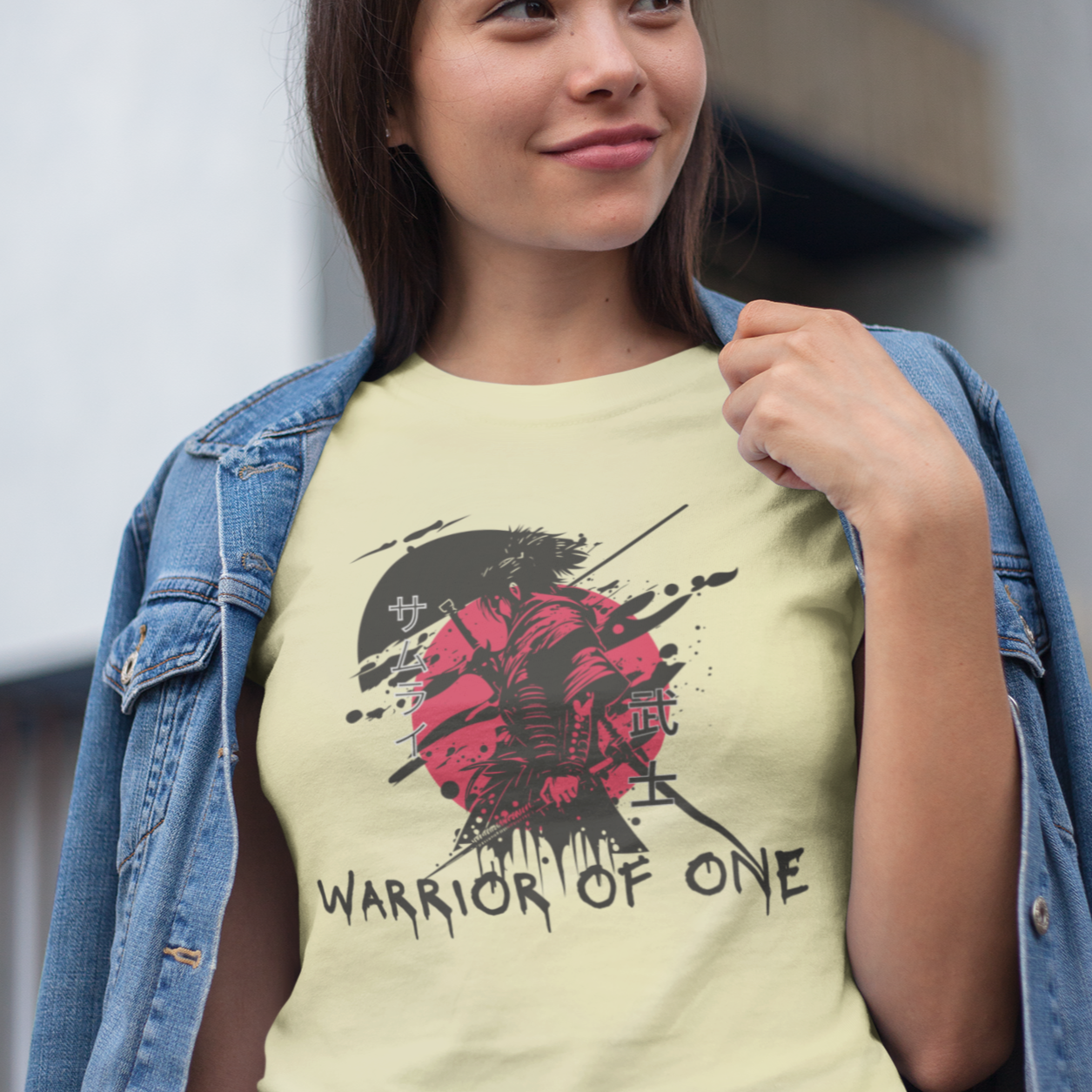 Warrior of One Samurai T-Shirt - Japanese Ink Splatter Art Tee