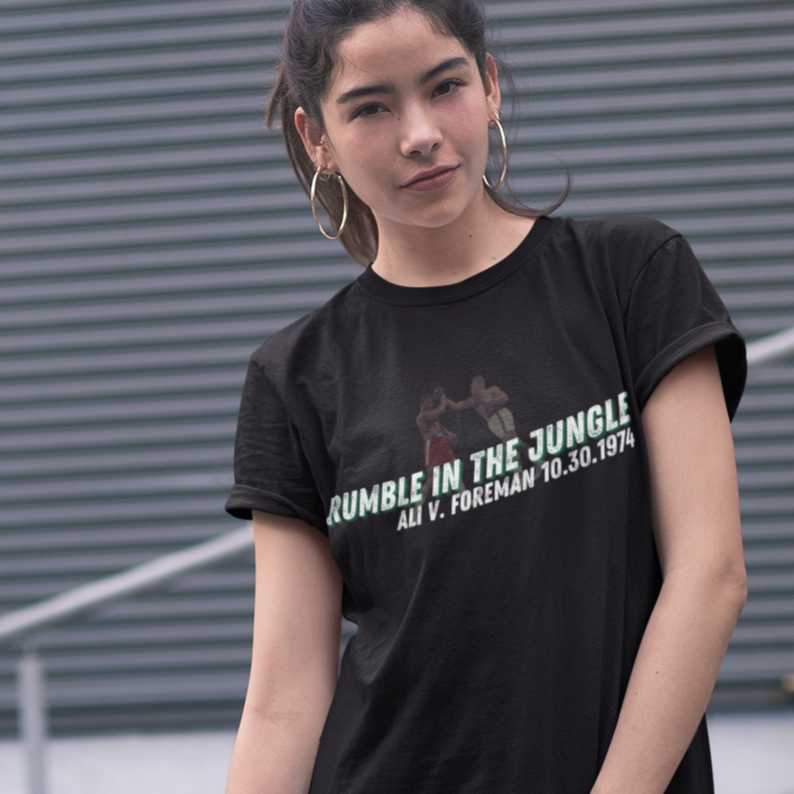 Ali vs Foreman "Rumble in the Jungle" Homage Boxing T-Shirt