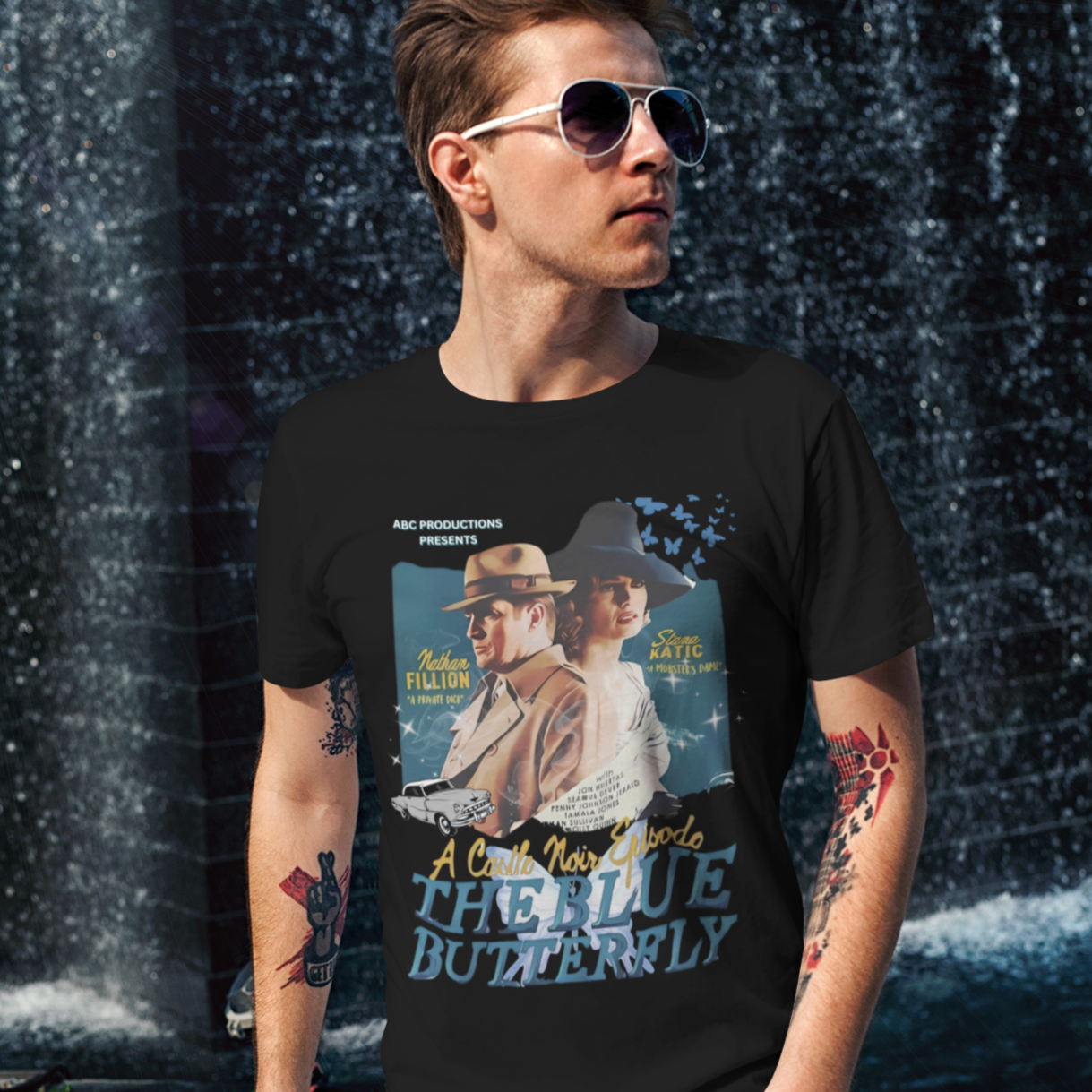 Castle TV Show Noir: The Blue Butterfly Episode T-Shirt β Retro Detective Fan Tee