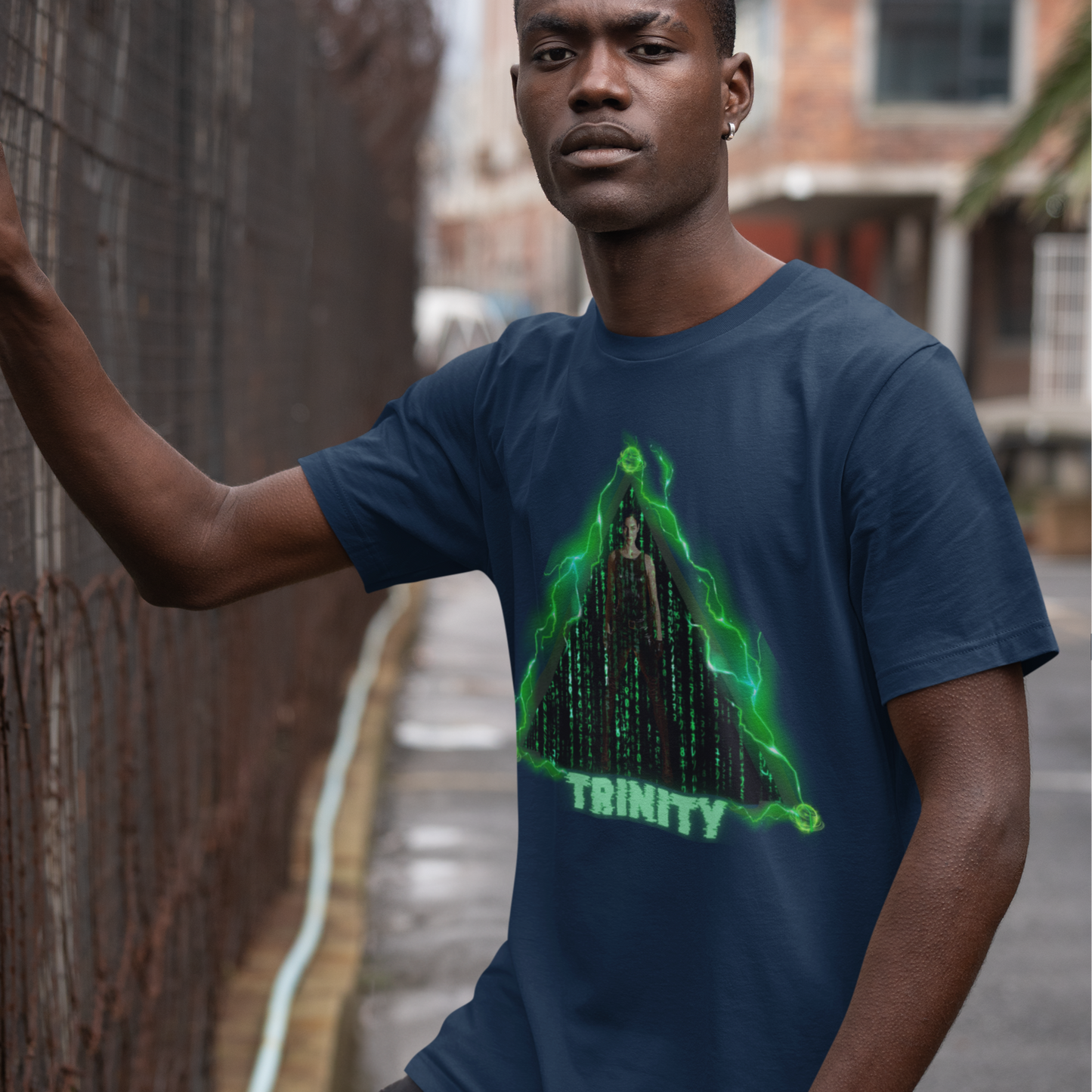 Trinity Matrix Unisex Cotton Crew Tee, Cyberpunk Graphic Tee, Retro Movie T-Shirt, Gift for Fans, Cool Streetwear