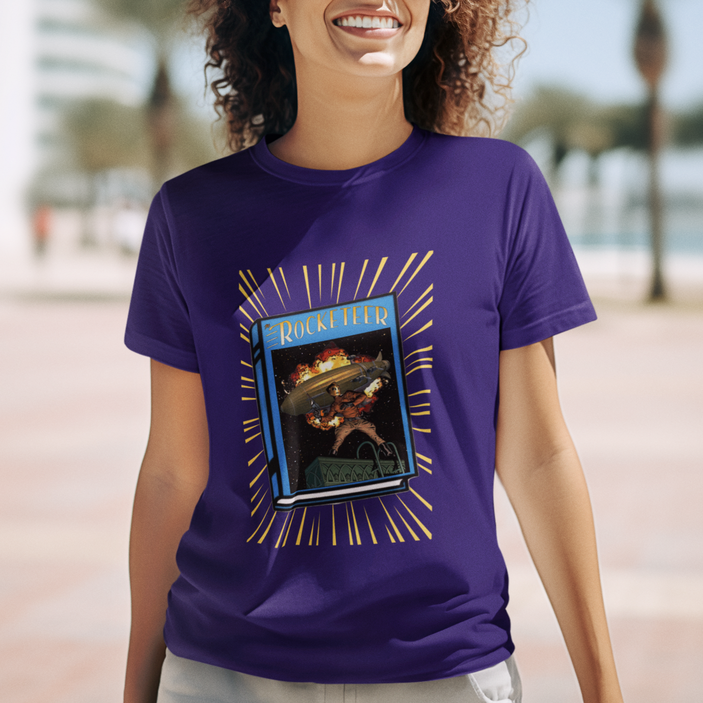 The Rocketeer Tribute Tee – Vintage Book Cover Blast-Off Edition