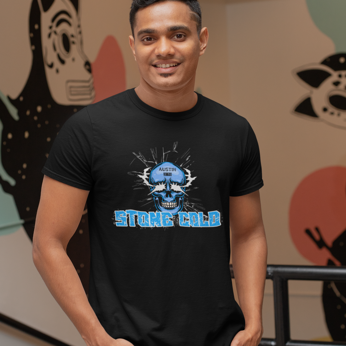 Stone Cold Smoking Skull Tee – Austin 3:16 Tribute Shirt - Steve Austin Skull