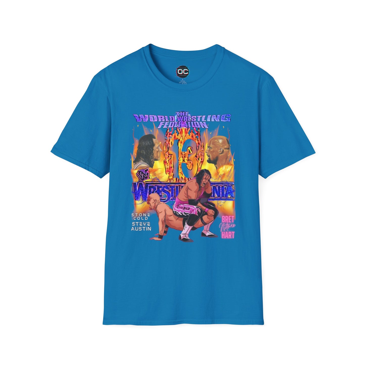 Bret Hart vs Stone Cold Steve Austin 'Mania 13 Animated Battle Tee | Vintage Classic 90s Wrestling
