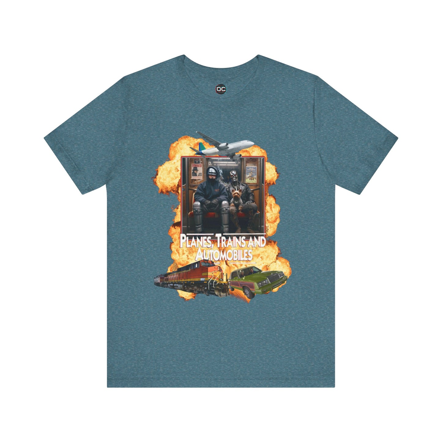 Planes, Trains & Cyborgs Tee – Robocop & Terminator Mashup T-Shirt