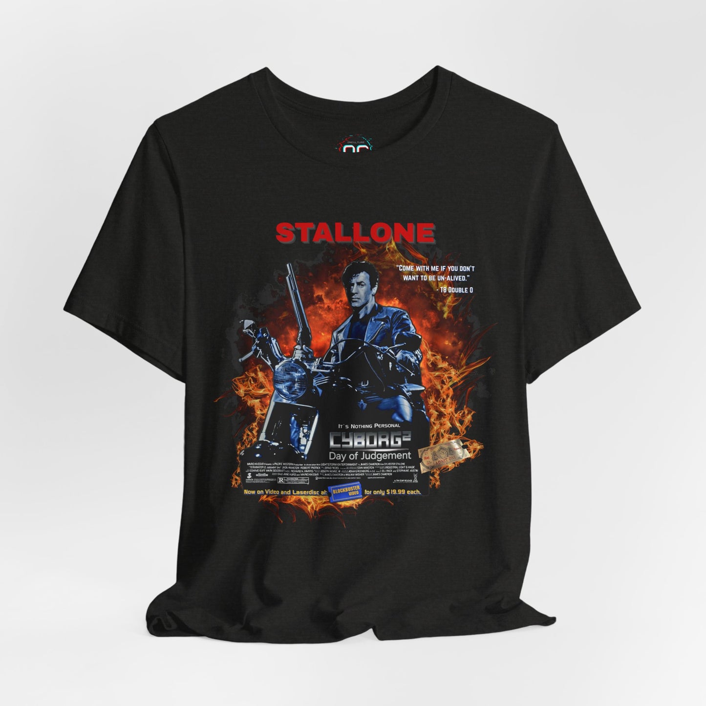 Stallone as The Terminator Tee – “Cyborg 2: Day of Judgement” Spoof Shirt