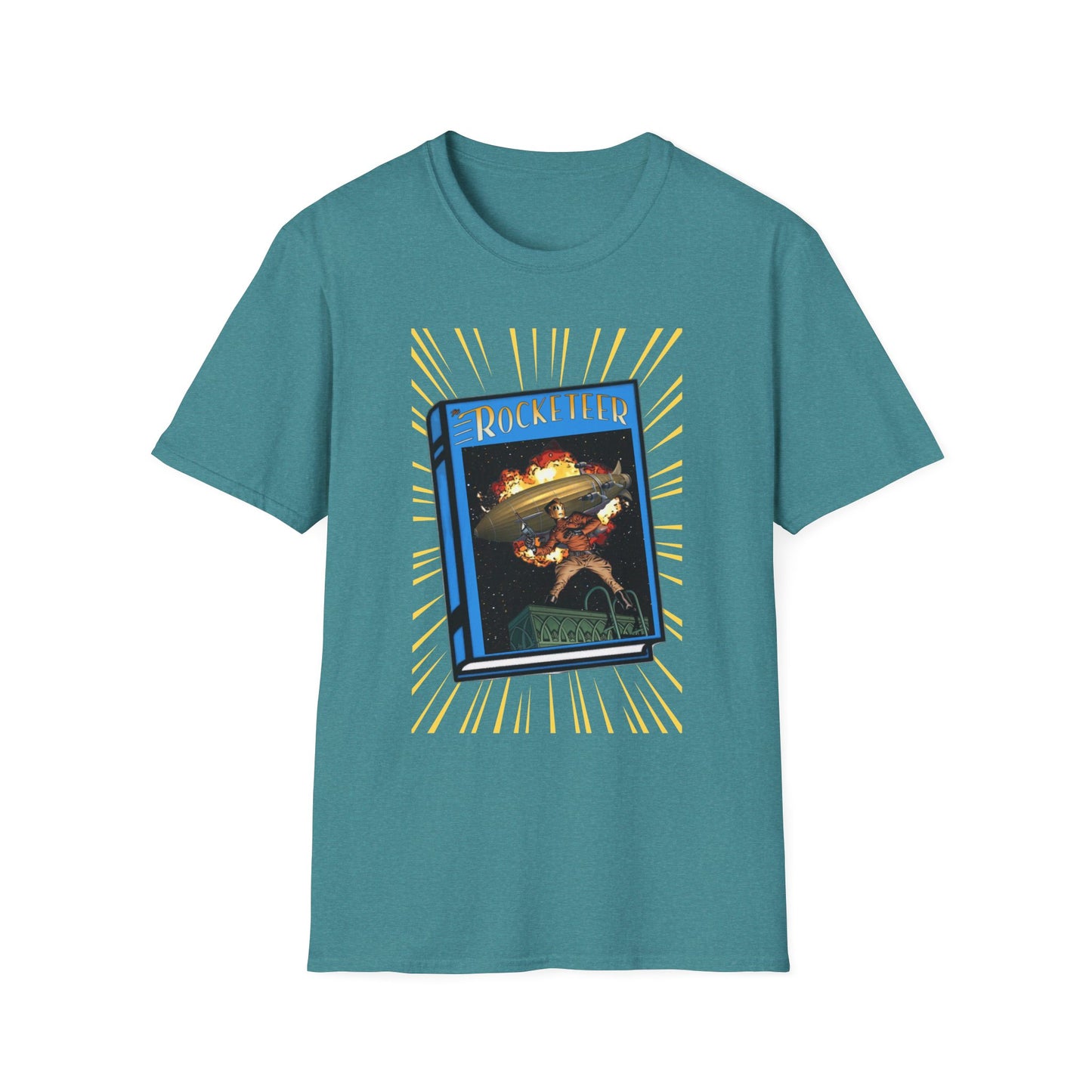 The Rocketeer Tribute Tee – Vintage Book Cover Blast-Off Edition