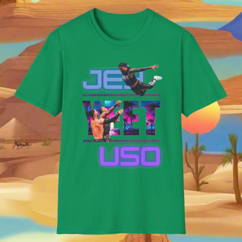 Jey Uso "YEET" Splash T-Shirt - High-Flying WWE Action Tee