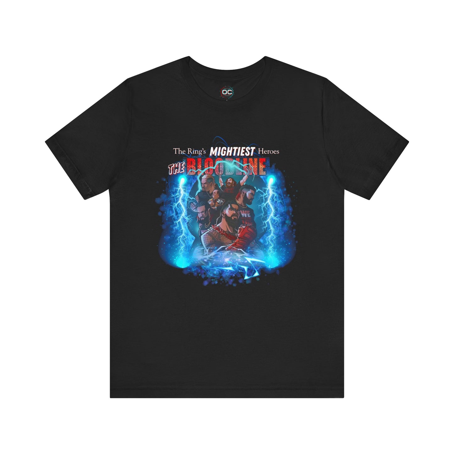 The Bloodline Animated Pro Wrestling Tee | Ring's Mightiest Heroes Shirt | Roman, Sami, Jey, Jimmy, Solo, Paul | Lightning Design