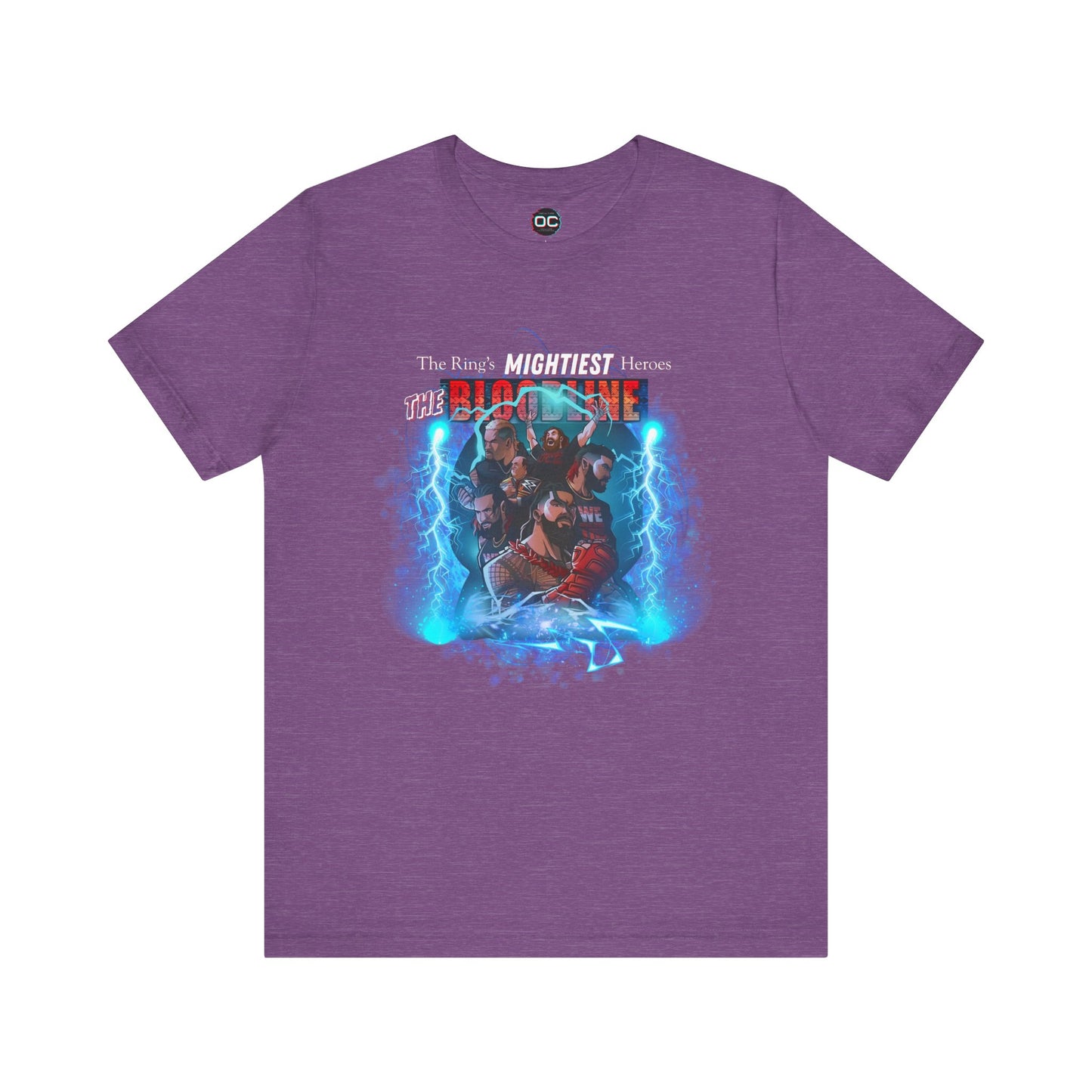 The Bloodline Animated Pro Wrestling Tee | Ring's Mightiest Heroes Shirt | Roman, Sami, Jey, Jimmy, Solo, Paul | Lightning Design