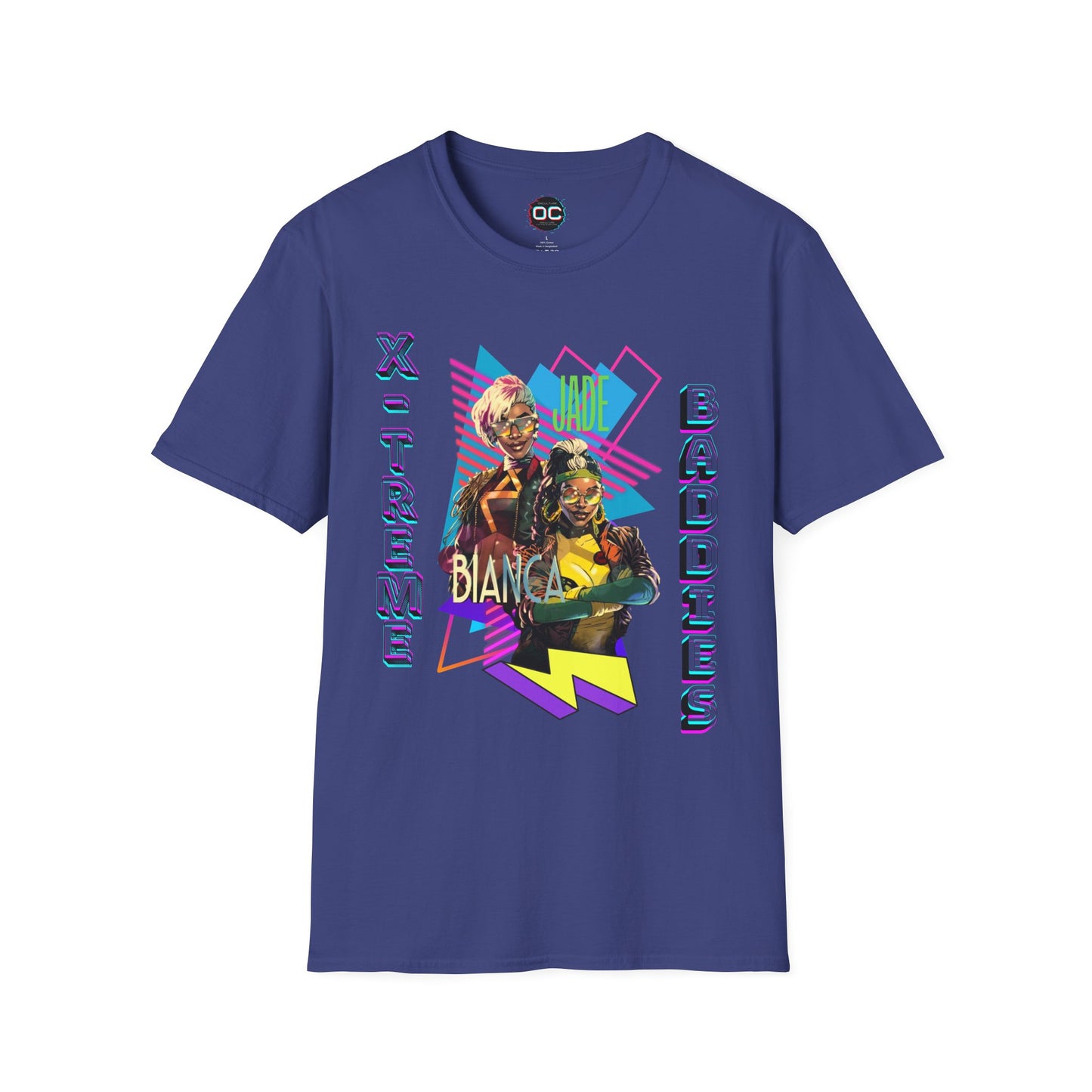 Jade Cargill & Bianca Belair Superhero Tee – 90s Xtreme Baddies Tag Team Tribute