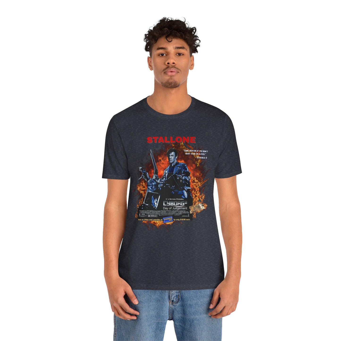 Stallone as The Terminator Tee – “Cyborg 2: Day of Judgement” Spoof Shirt