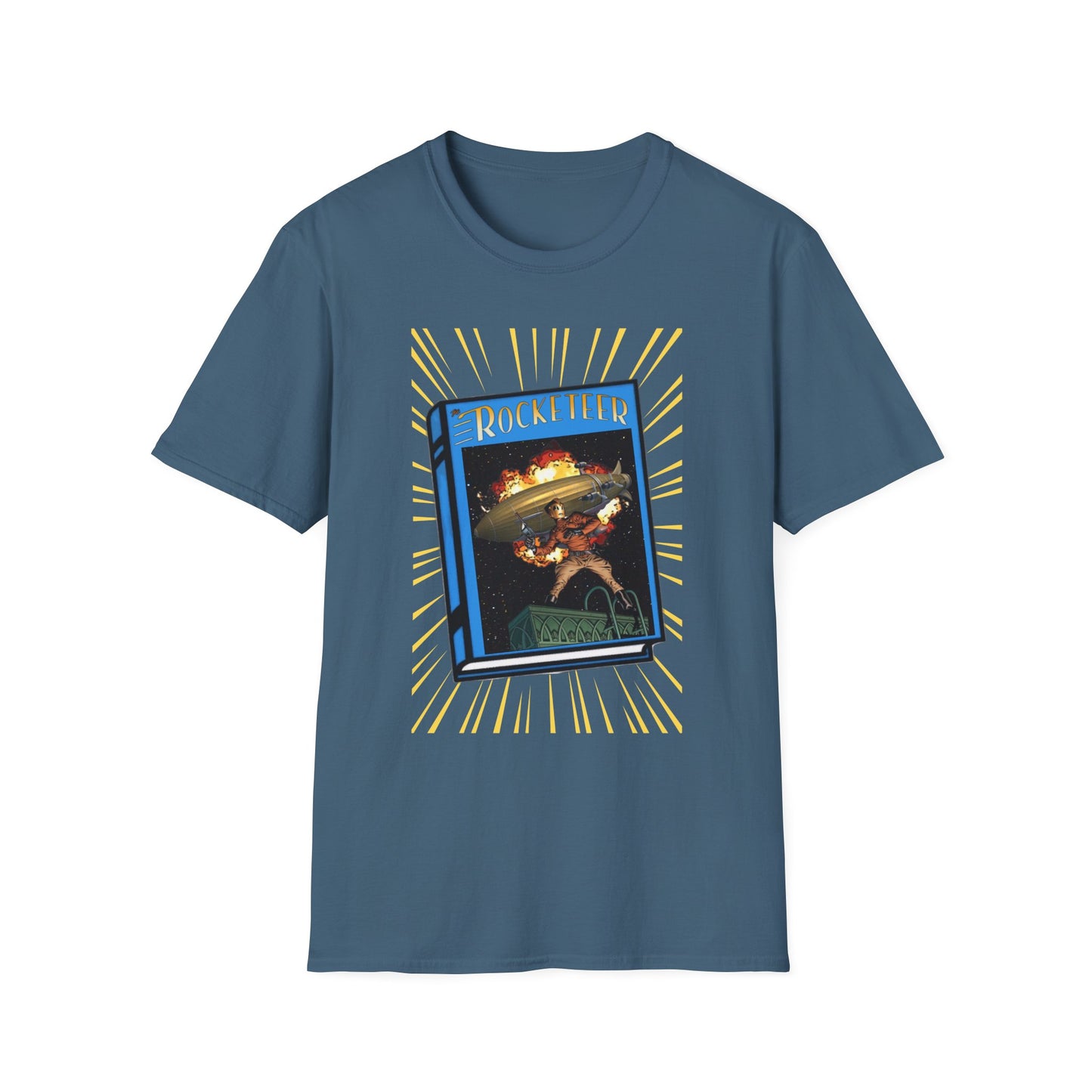 The Rocketeer Tribute Tee – Vintage Book Cover Blast-Off Edition