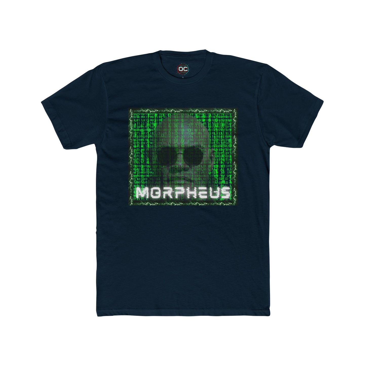 Morpheus Matrix T-Shirt - Green Code & Glasses Design