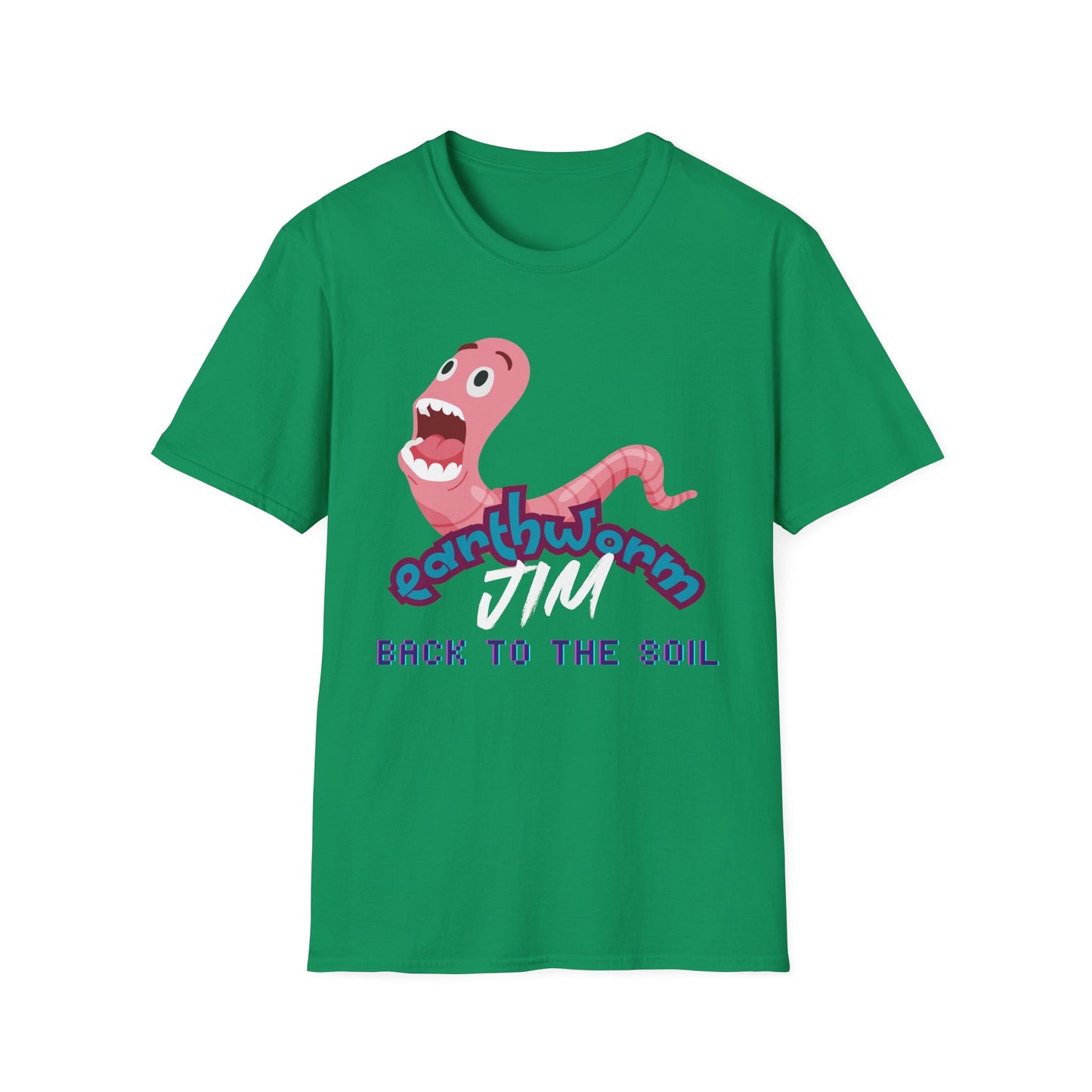 Jim The Earthworm T-Shirt - "Back to the Soil" Funny Video Game Design for Gamers & Fans