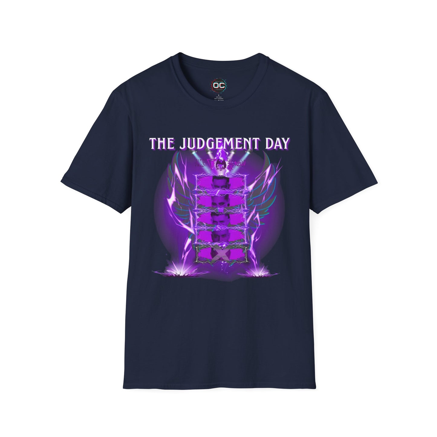The Judgment Day Tribute T-Shirt "No More Edge" – Lightning Design Featuring Balor, Ripley, Mysterio, & Priest